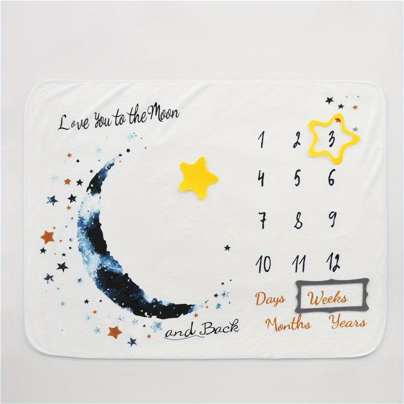 Love you to the discount moon and back milestone blanket