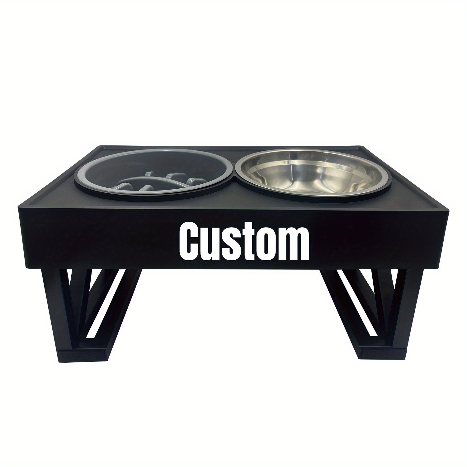 Raised Dog Bowl: Personalize Stainless Steel Slow Feeder - Temu