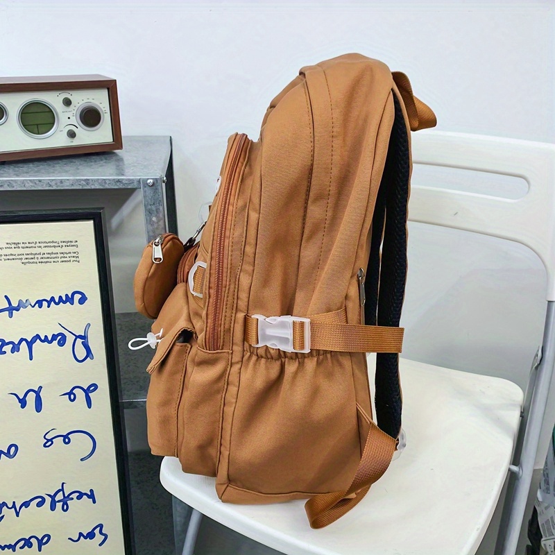 Muti-pocket Large Capacity Backpack, Heavy Duty Laptop Backpack, Casual  Preppy School & Travel Bag - Temu