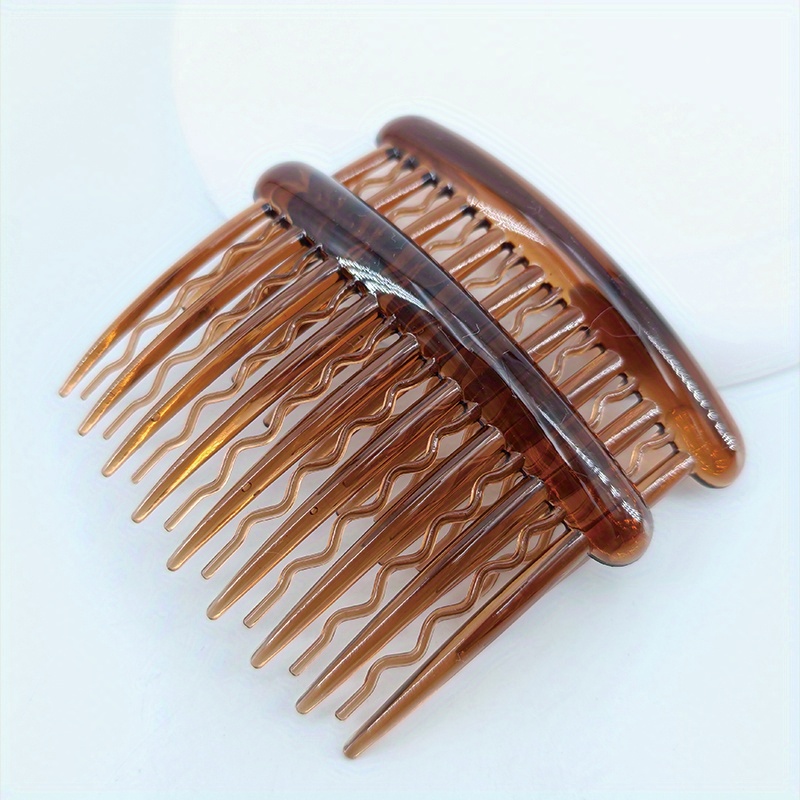 2pcs 7.5cm 17-tooth Plastic Hair Comb In Bag