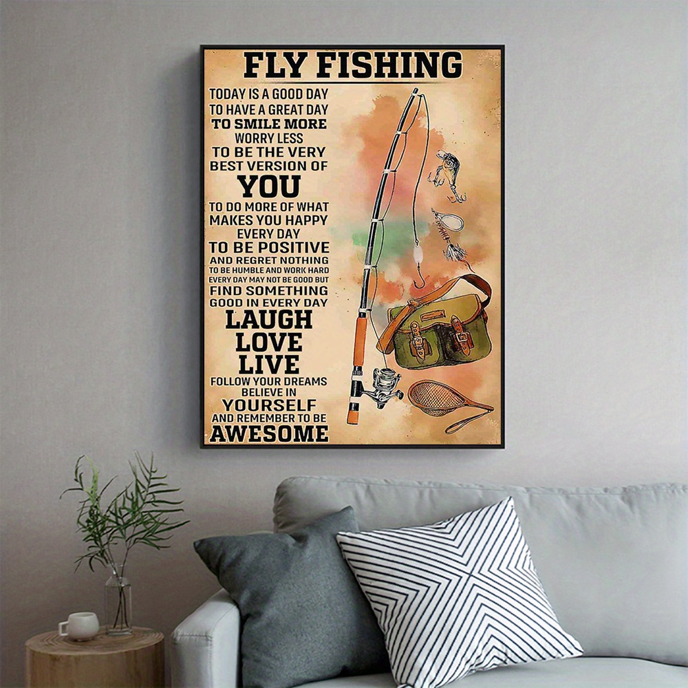 Fly Fishing Wall Art Prints Fishing Artwork Poster Decor - Temu