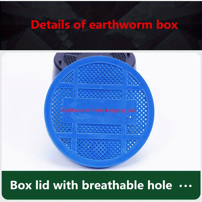 1pc ABS Red Worm Bait Storage Box, Thickened Breathable Handheld Earthworm  Box, Fishing Gear Supplies