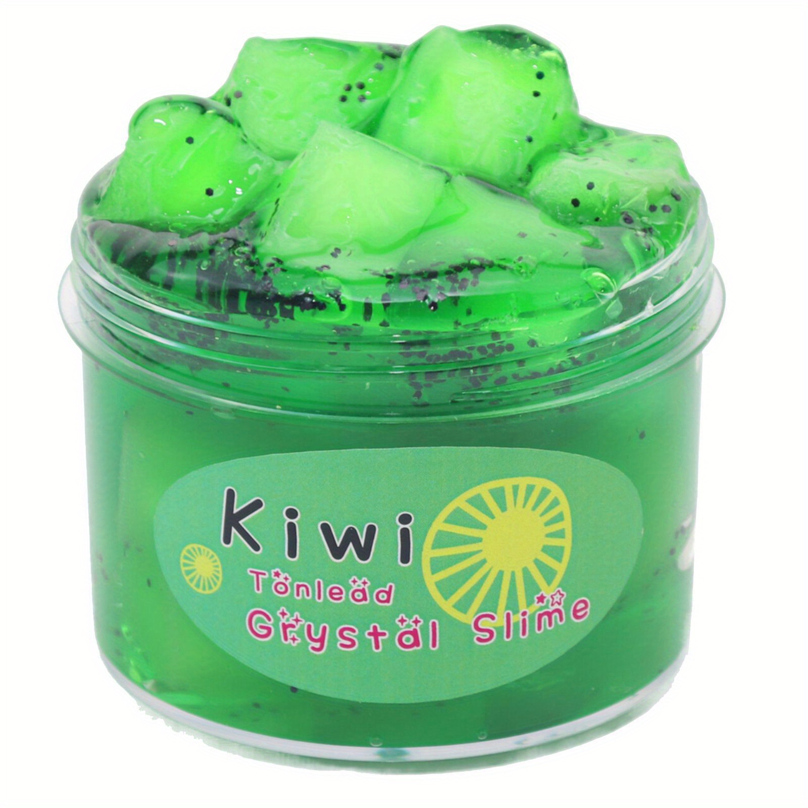 Avocado Clear Slime Green Jelly Slime Premade Crystal Water Slime