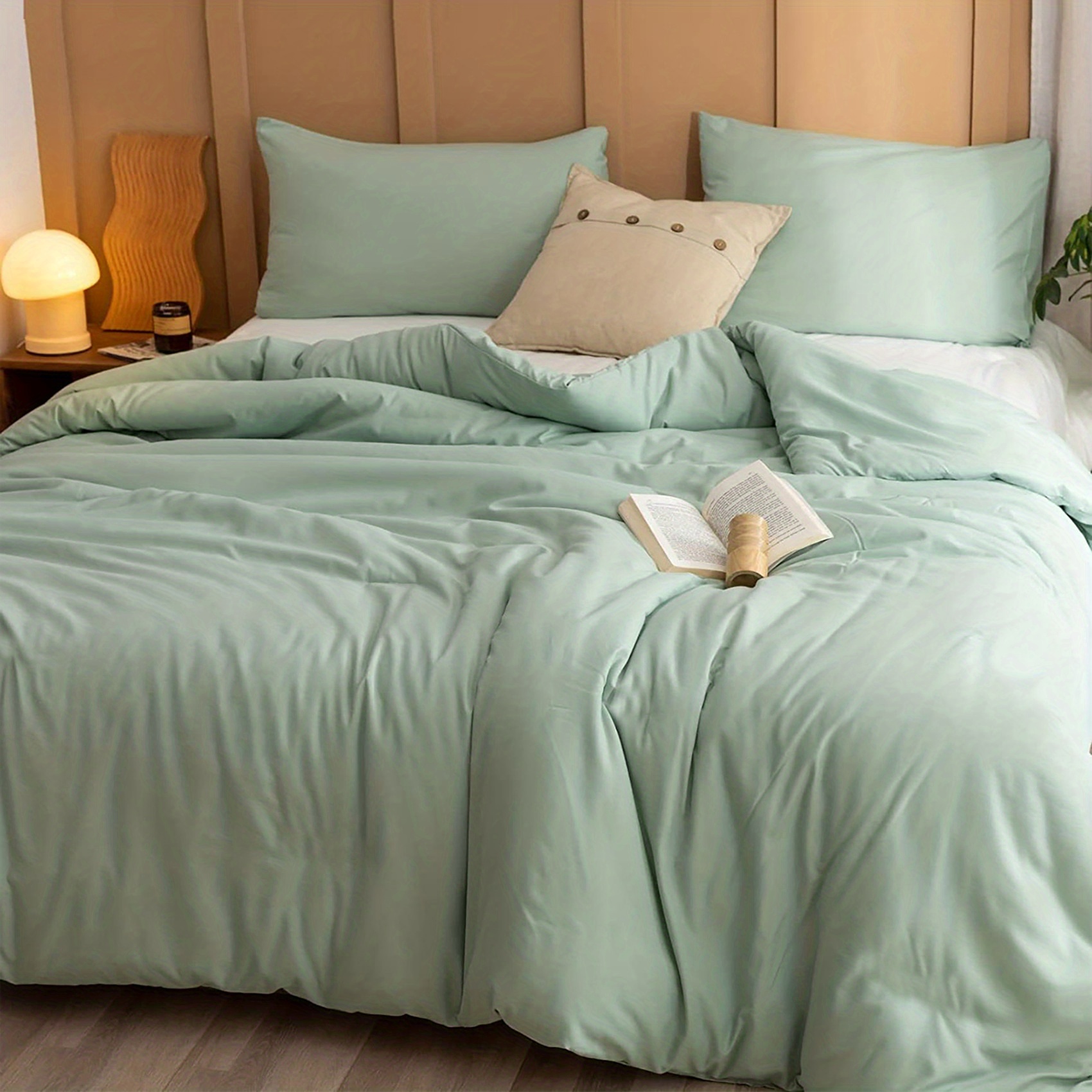 Modern Simple Duvet Cover Set Solid Color Washable - Temu