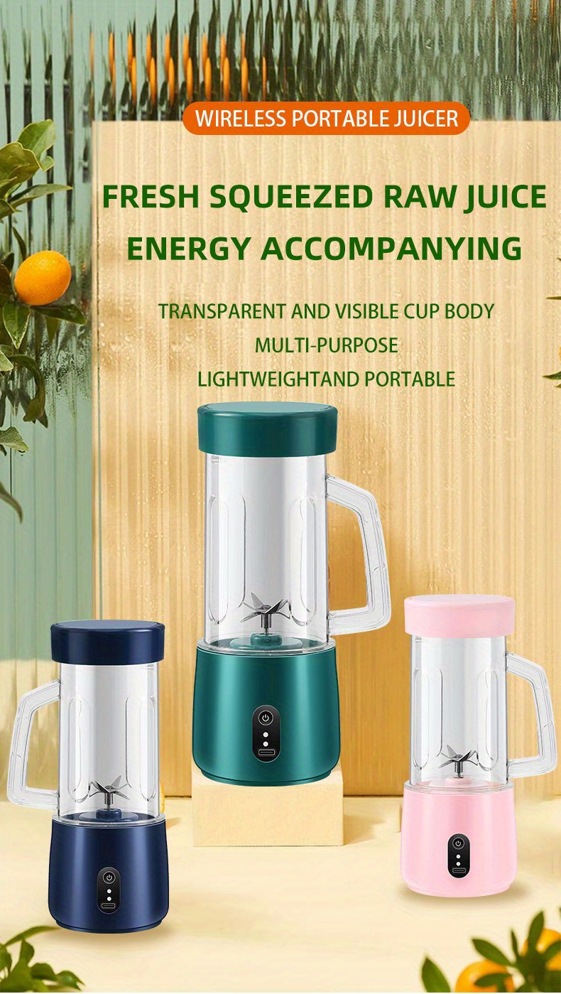 Portable 6-blade Juicer Cup For Fruits And Vegetables - Small, Wireless,  And Ideal For Students - Electric Juicer For Fresh And Nutritious Drinks -  Temu