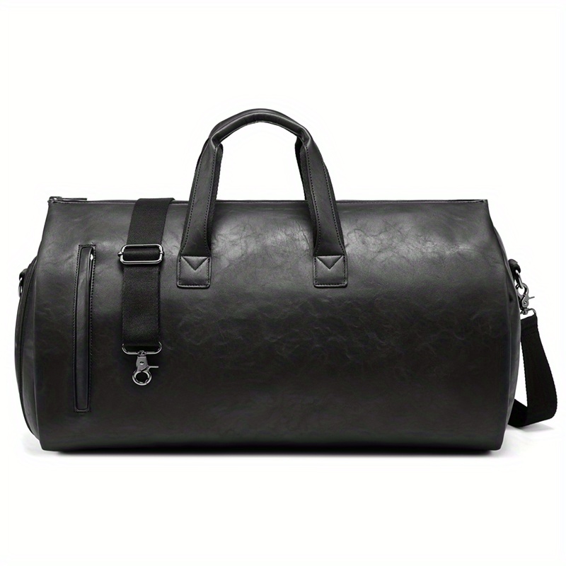 PU Leather Garment Bag For Travel, Carry On Suit Carrier Storage Bag With  Shoulder Strap, The Garment Duffel Bag
