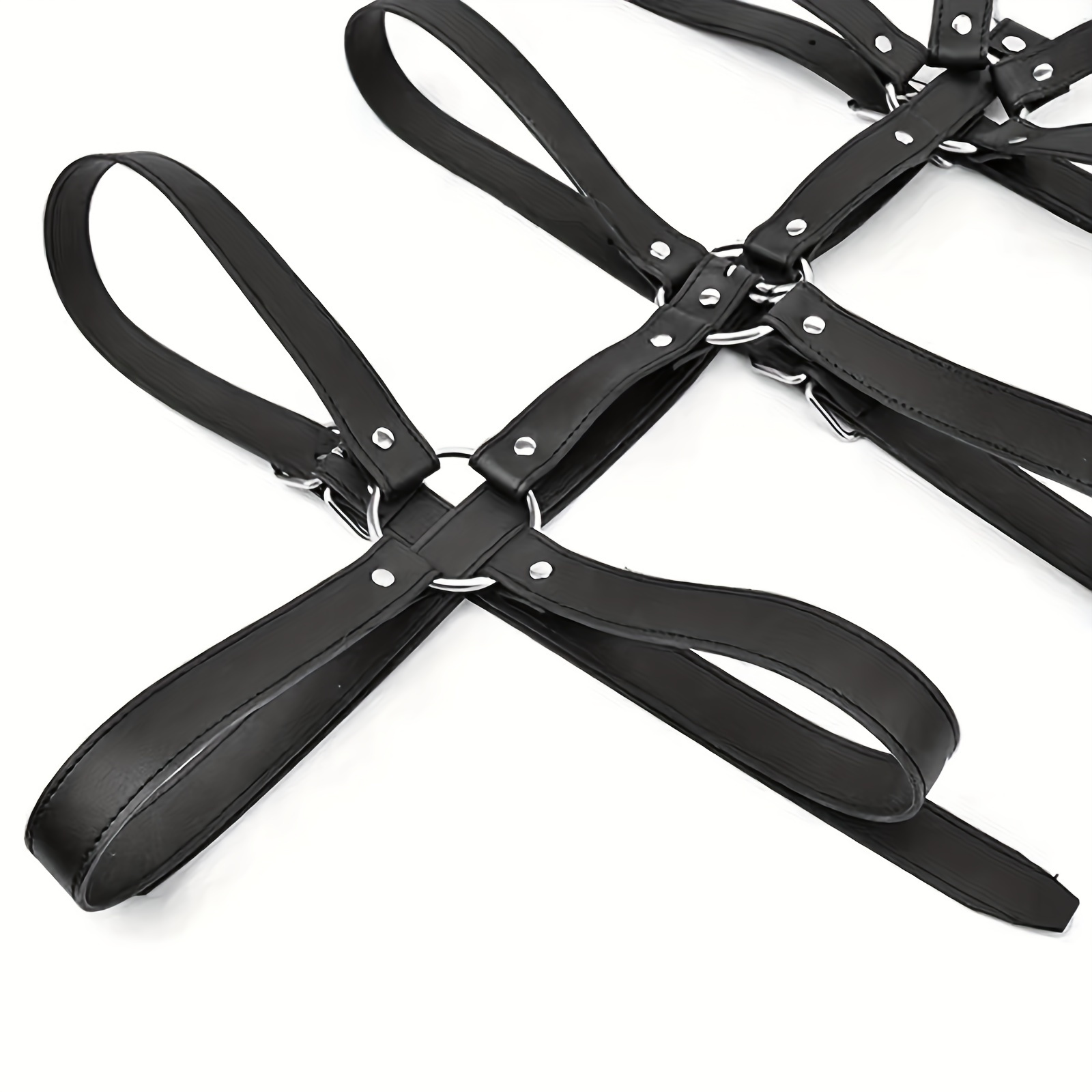 Black Bdsm Bondage Restraint Pu Leather Adult Games Temu 2717