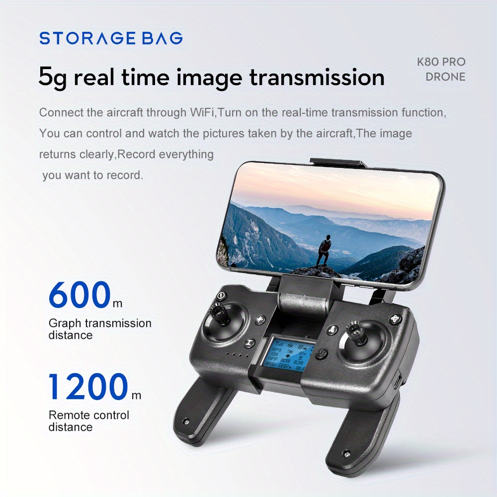 k80 pro professional grade 5g drone with gps three axis gimbal obstacle avoidance dual hd cameras details 11