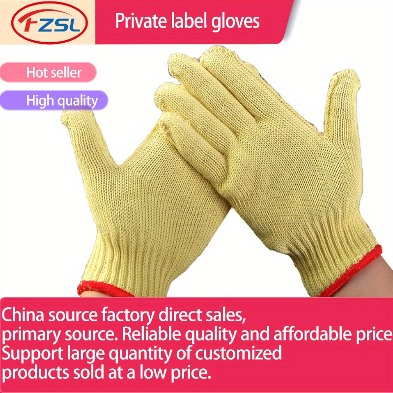 Anti Cut Proof Work Glove Heavy Duty BBQ Nitrile Aramid Fiber Heat Resistant