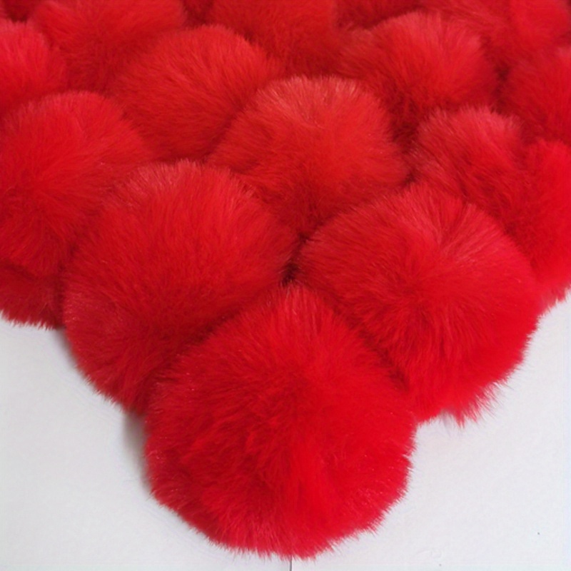 HOTOOLME 20 Pieces Colorful Faux Fur Pom Poms Balls with Elastic Loop Fur Pompoms for Hats Gloves Keychains Bags Charms (10 Bright