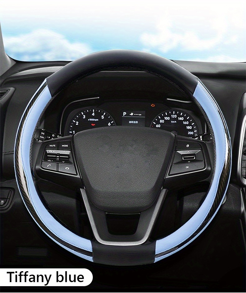 Lenkradabdeckung ABS schwarz Auto Innenraum Zubehör Farbe Ausblendschutz