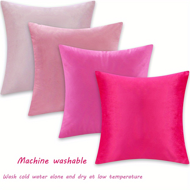 Pillow Covers 18x18 Set Of 4, Pink Decor Pillows Decorative Throw