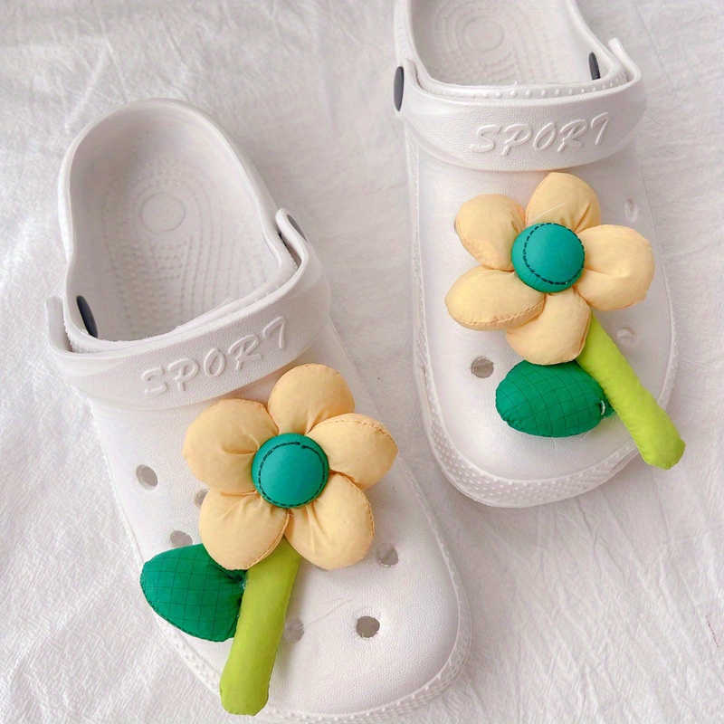 Trendy Flower Shoe Charms For Accessories Detachable - Temu