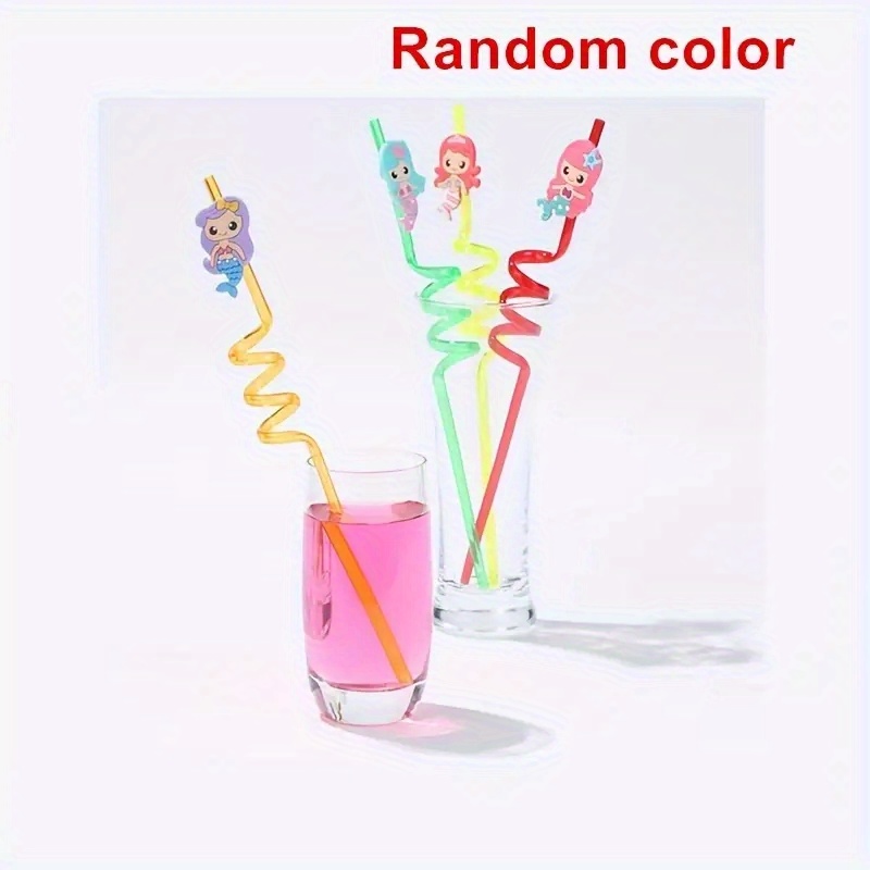 Unicorn Straws 4PCS, Party Decorations Supplies Girls Favors