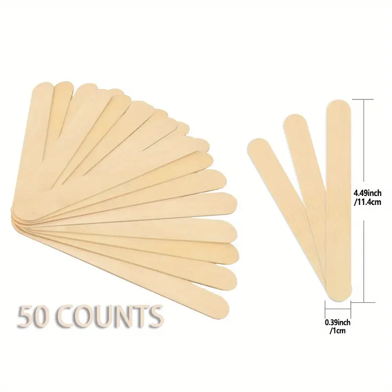 400 Count Natural Wooden Wax Sticks For Precise Hair Removal - Temu