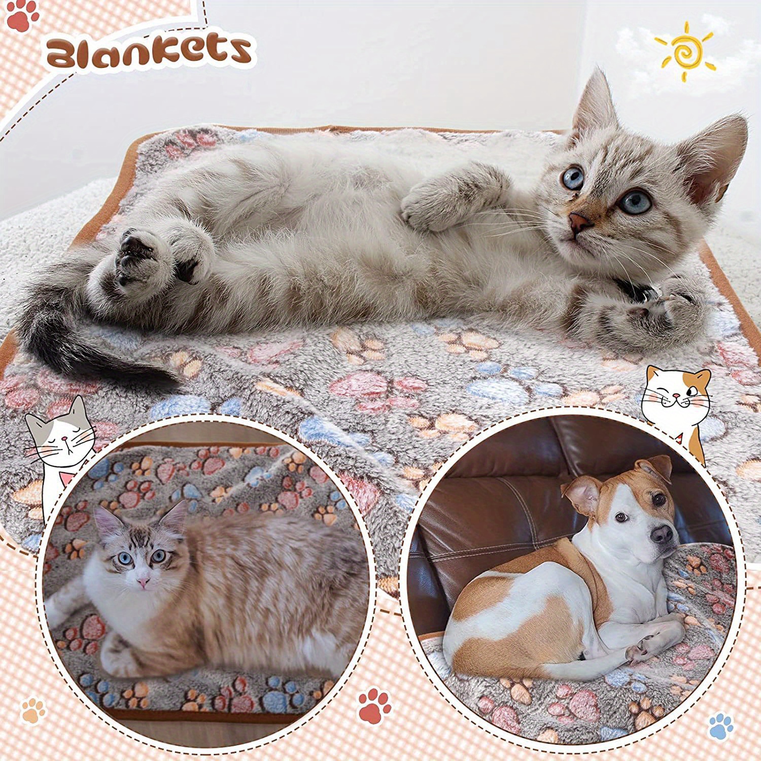 Cozy Blanket Keep Dog Cat Warm In Seasons! Temu