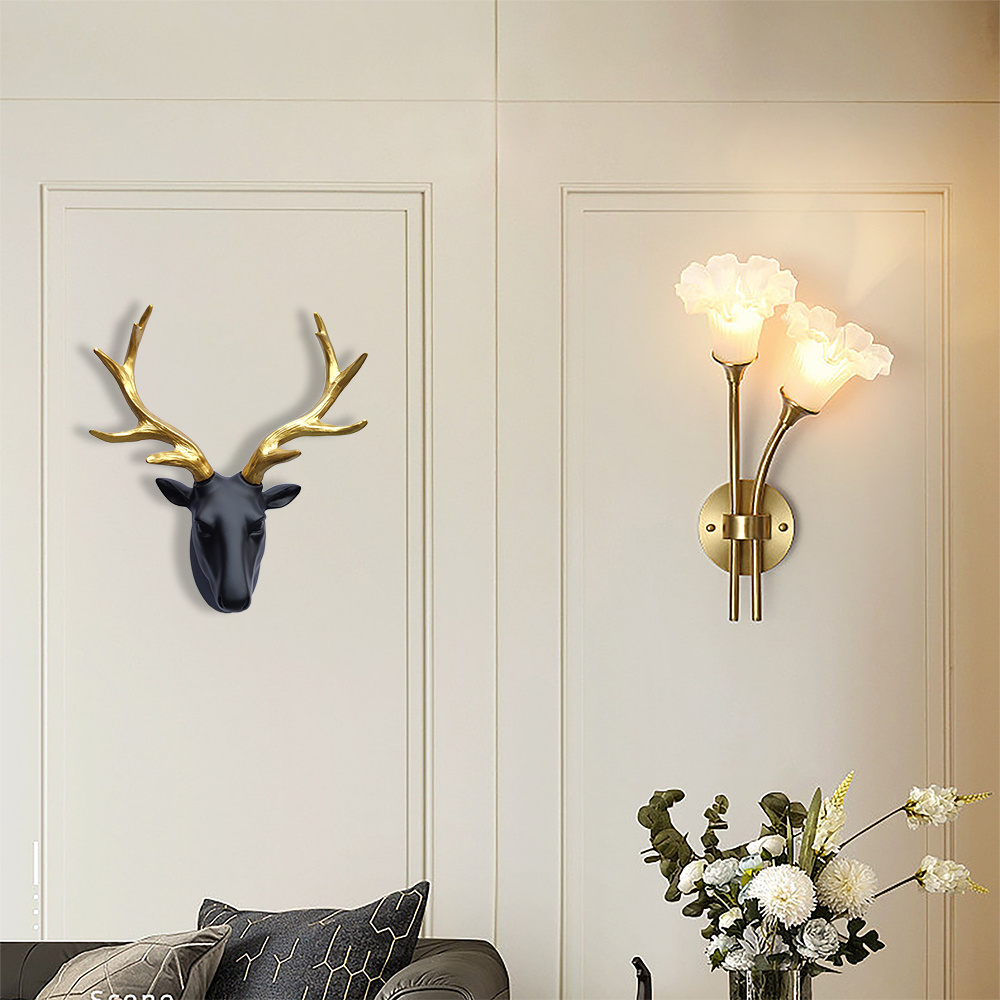 Wholesale gold deer head wall decor that Jazz Up Indoor Rooms and