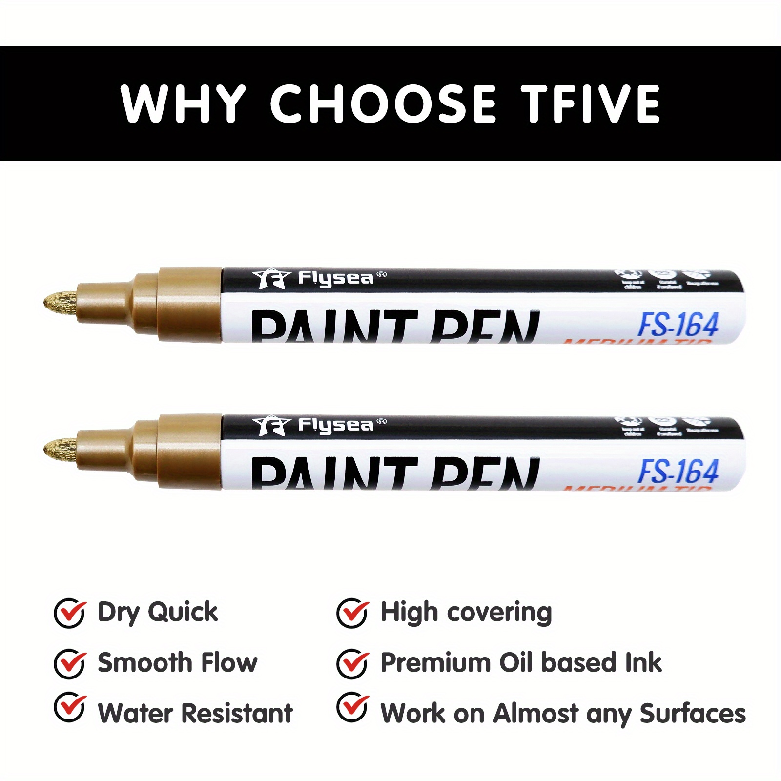 Permanent Paint Pens Quick drying Waterproof Markers - Temu
