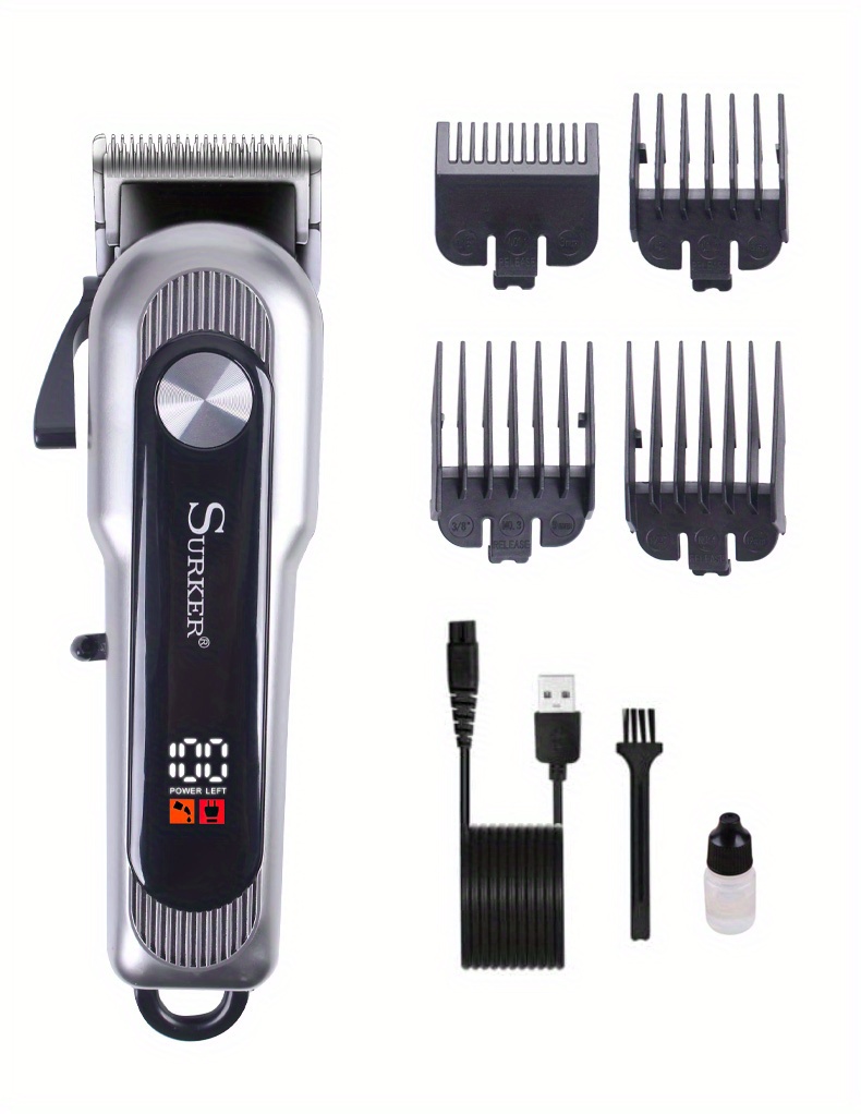 electric hair clipper retro oil head electric push shear professional hair clipper beard hair cutting machine details 12