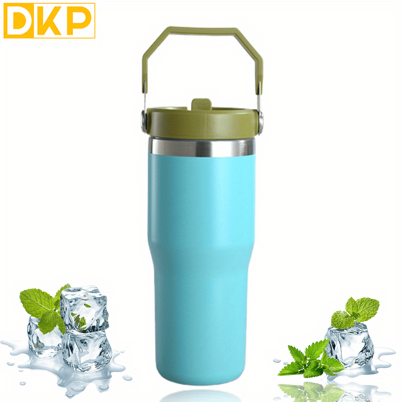 32 Oz Mug Tumbler with Handle and Straw, Stainless Steel Travel Insulated  Water