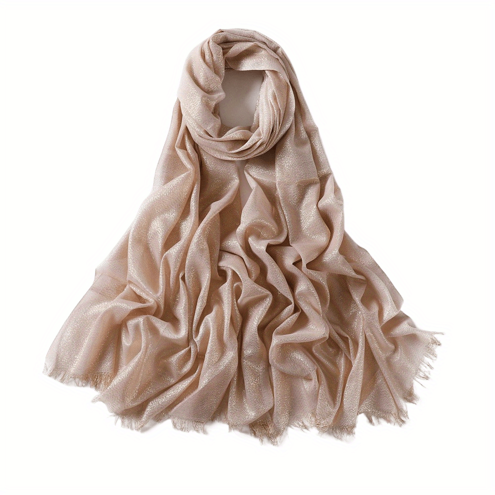 Fringed Cashmere Silk Scarf In Fig