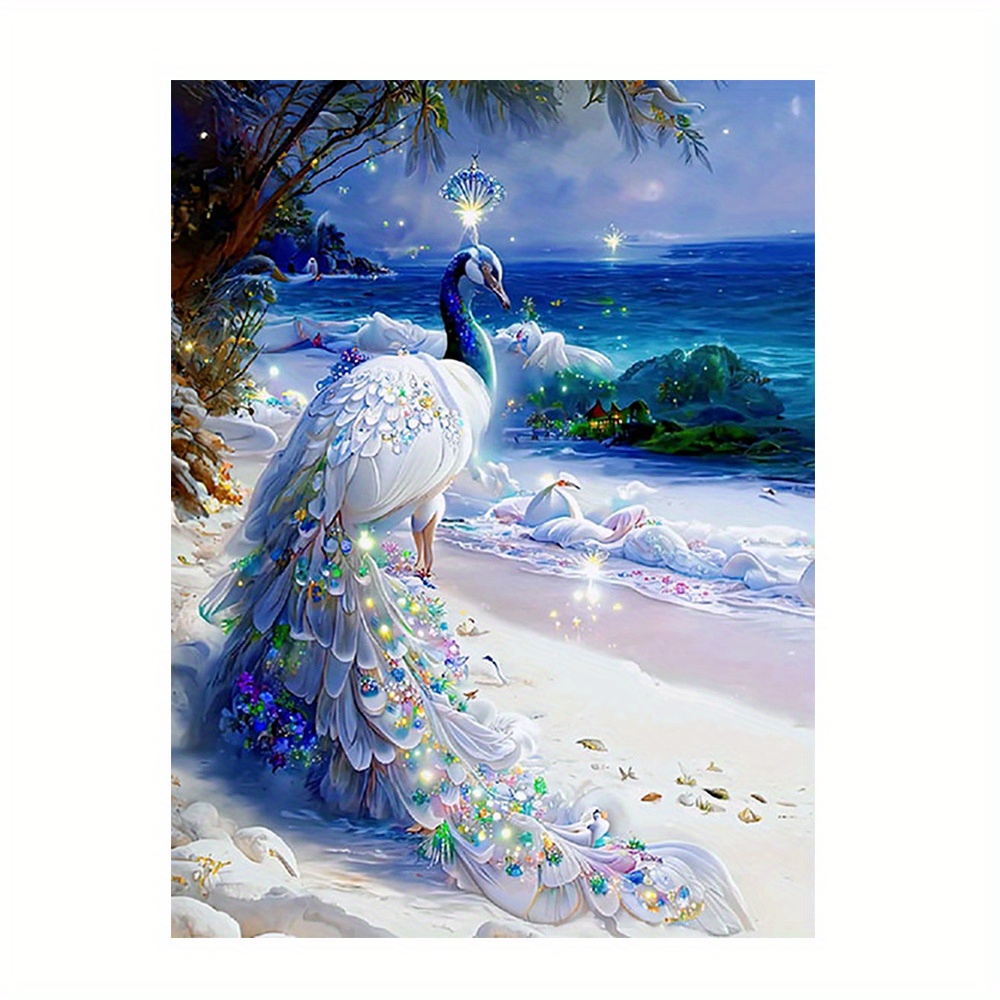 5d Diamond Painting Beautiful Peacock Diamond Painting - Temu