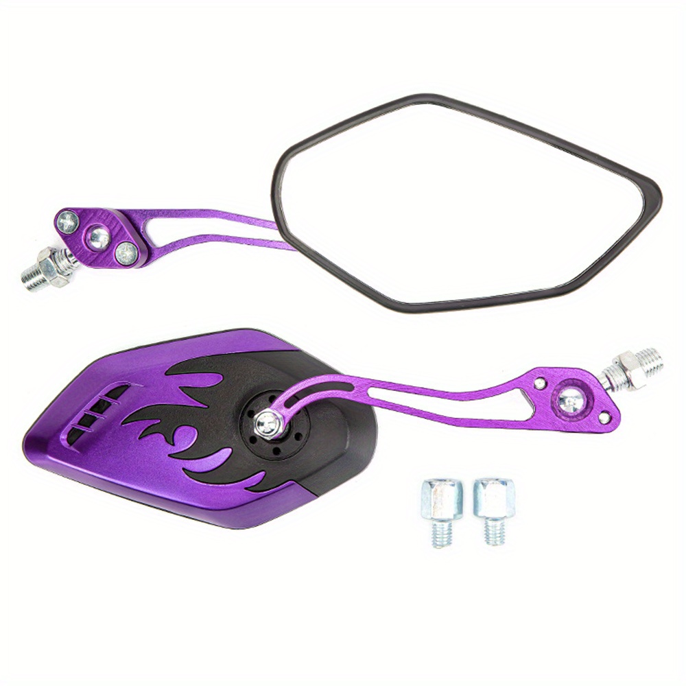 Rétroviseurs Latéraux Moto Mintice Violet Universel - 8mm/10mm - Visibilité Et Style