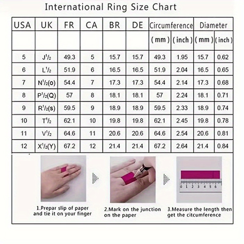 Ring Size Guide - FrancescaDotJewellery