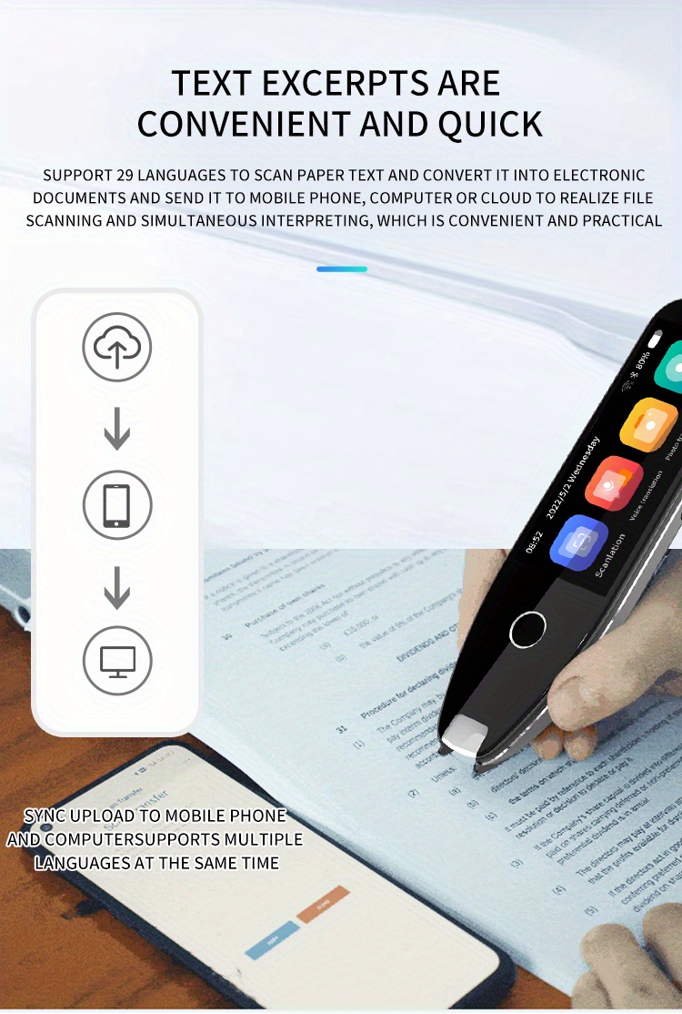 Pen Scanner, Text To Speech Device For Dyslexia, Ocr Digital