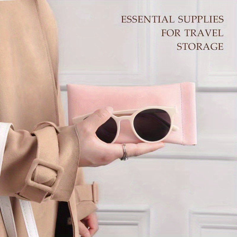 Retro Pu Leather Eyeglasses Case Travel Portable Soft Glasses Bag Reading  Glasses Storage Bag - Temu