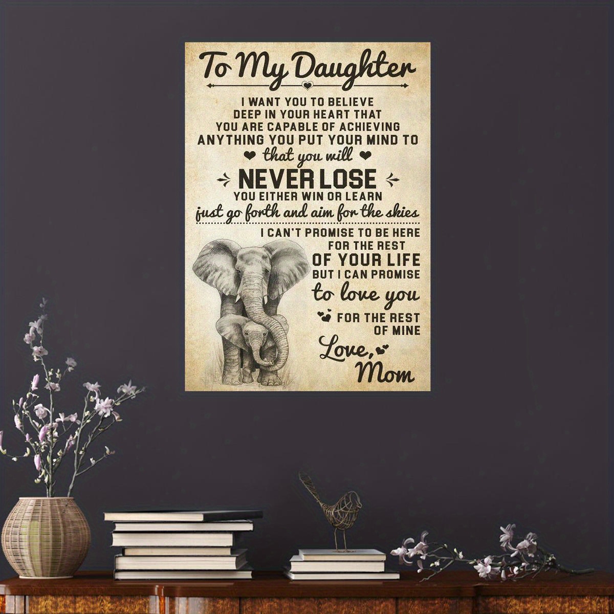 Inspirational Quotes Wall Art Daughters Uplifting Temu