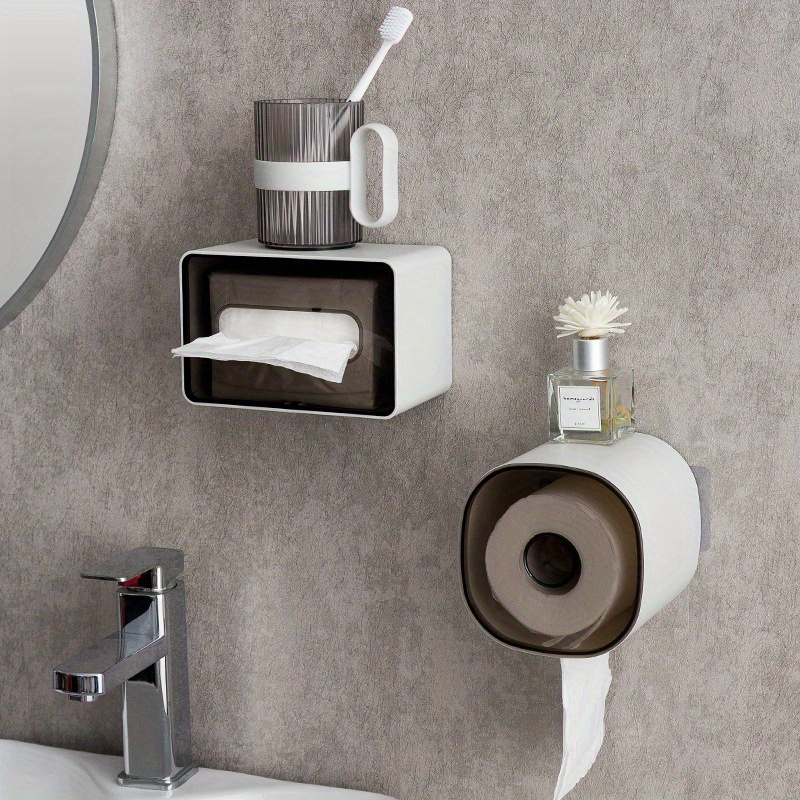 Punch free Bathroom Rack Toilet Tissue Box Toilet Paper - Temu