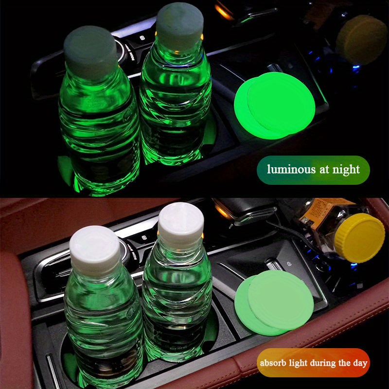 Luminous Mat Car Water Cup Holder Non slip Car Water Coaster - Temu