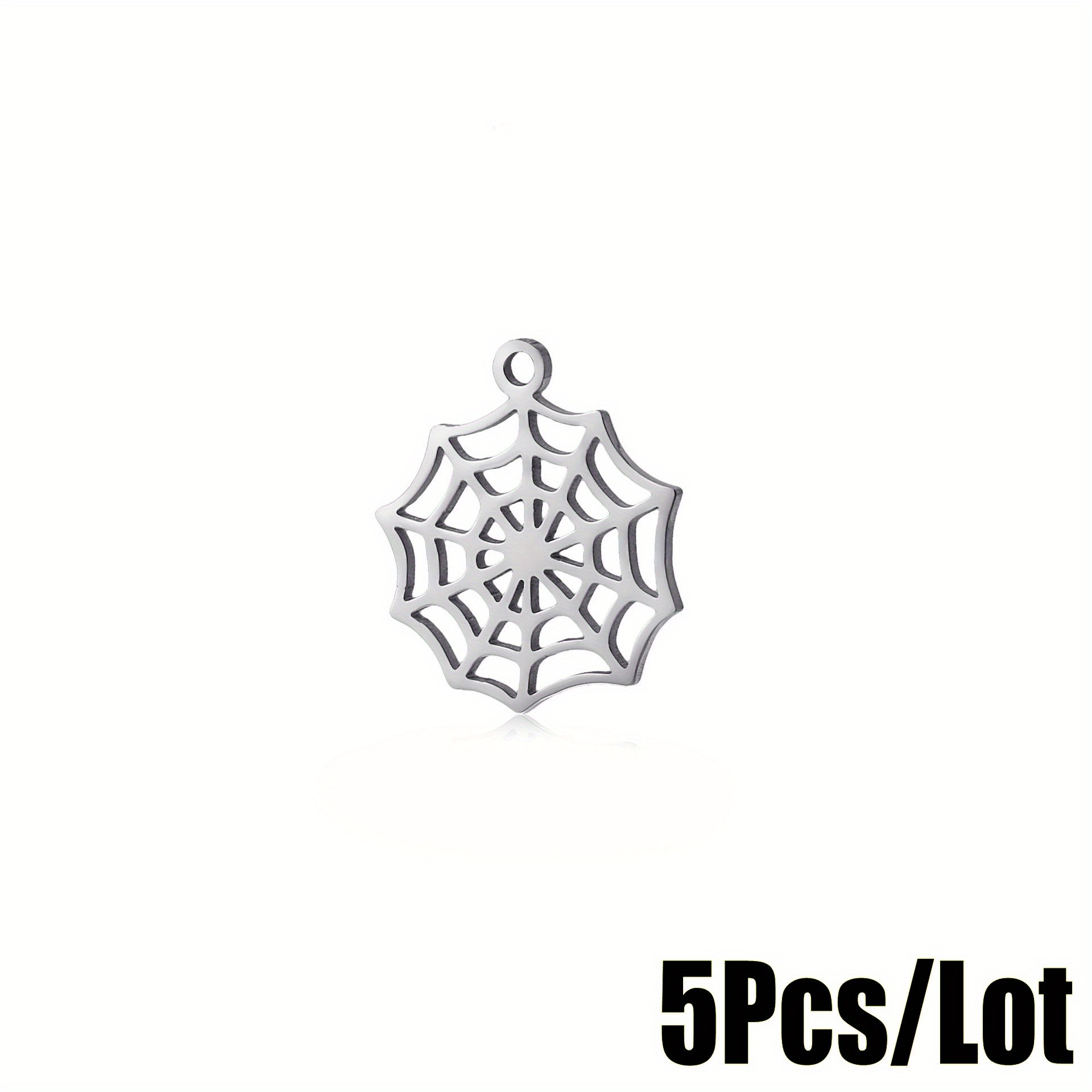 Randomly Mix 50Pcs/Set Zinc Alloy Antique Silver Halloween Series Spider Web Shaped Charms Pendants for DIY Necklace Bracelet Earrings Jewelry