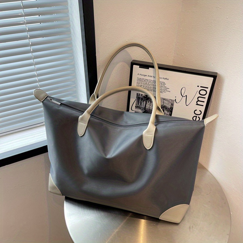 Large Capacity Colorblock Storage Shoulder Bag Duffle Bag