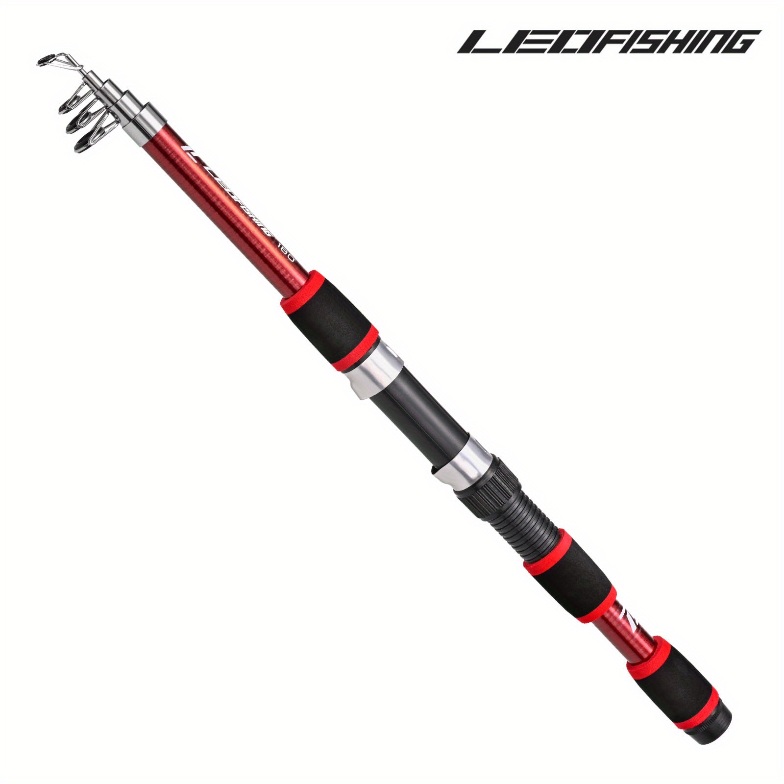 Leofishing Black Short Mini Fishing Rod Portable Telescoping - Temu Canada