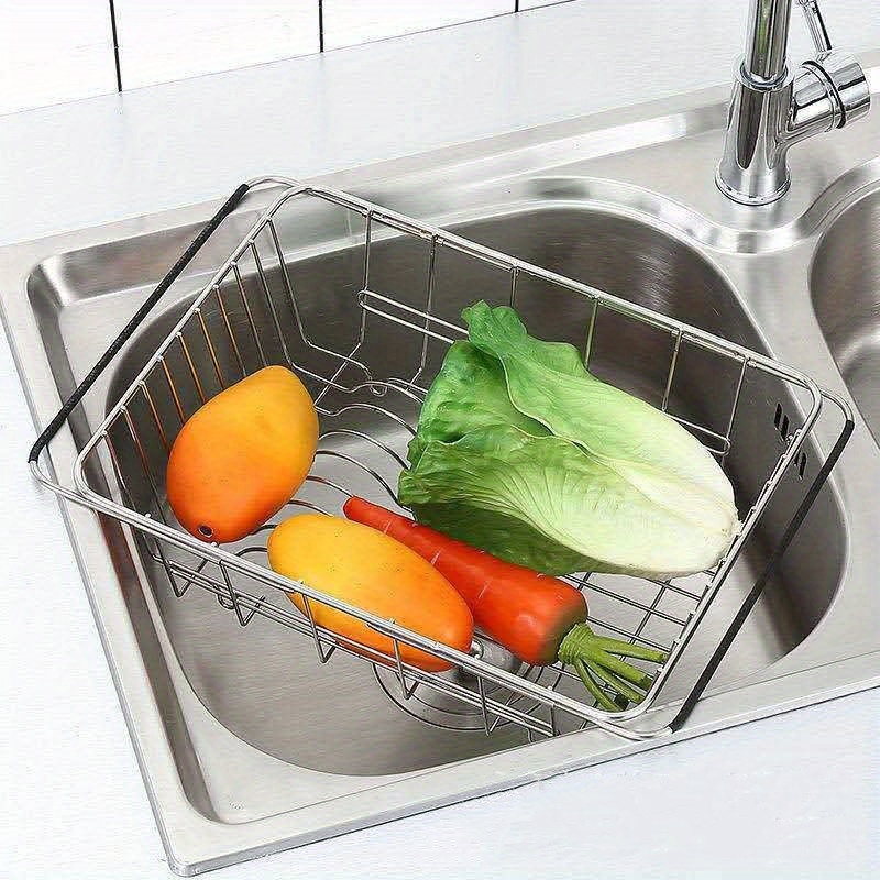 Comprar Escurridor de platos ajustable, escurridor para fregadero, lavado de  verduras, frutas, estante de secado de plástico, acceso a la cocina