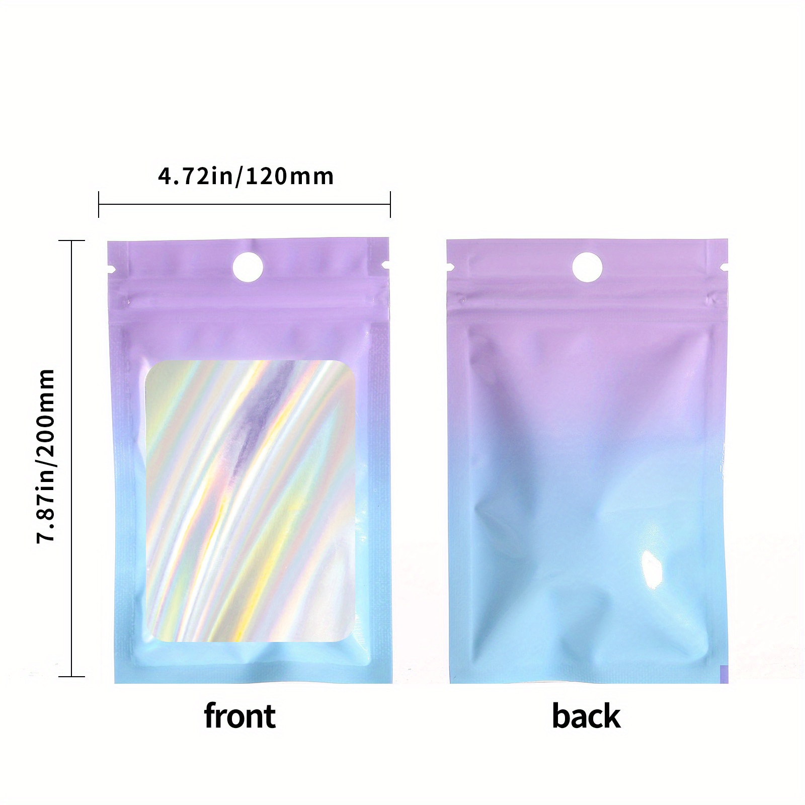 Colorful Transparent Jewelry Bags Laser Self sealing Bags - Temu