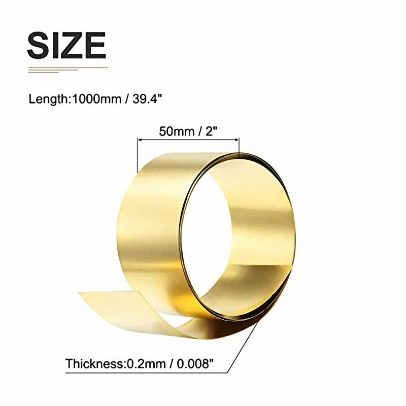 Brass Metal Shim Sheet - 0.2mm Thick X 200mm X 300mm, 1 Piece