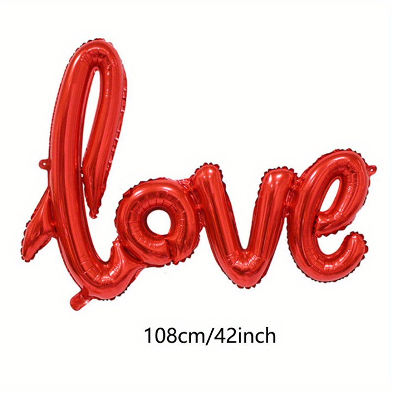 Extra Large Red Aluminum Foil Love Balloon Proposal - Temu