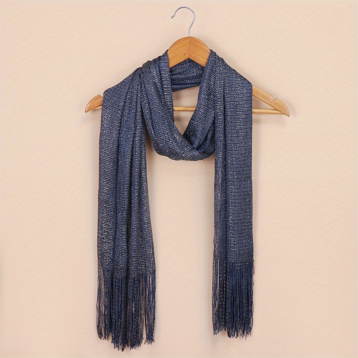 Elastic Fringed Shawls And Wraps For Evening Wear