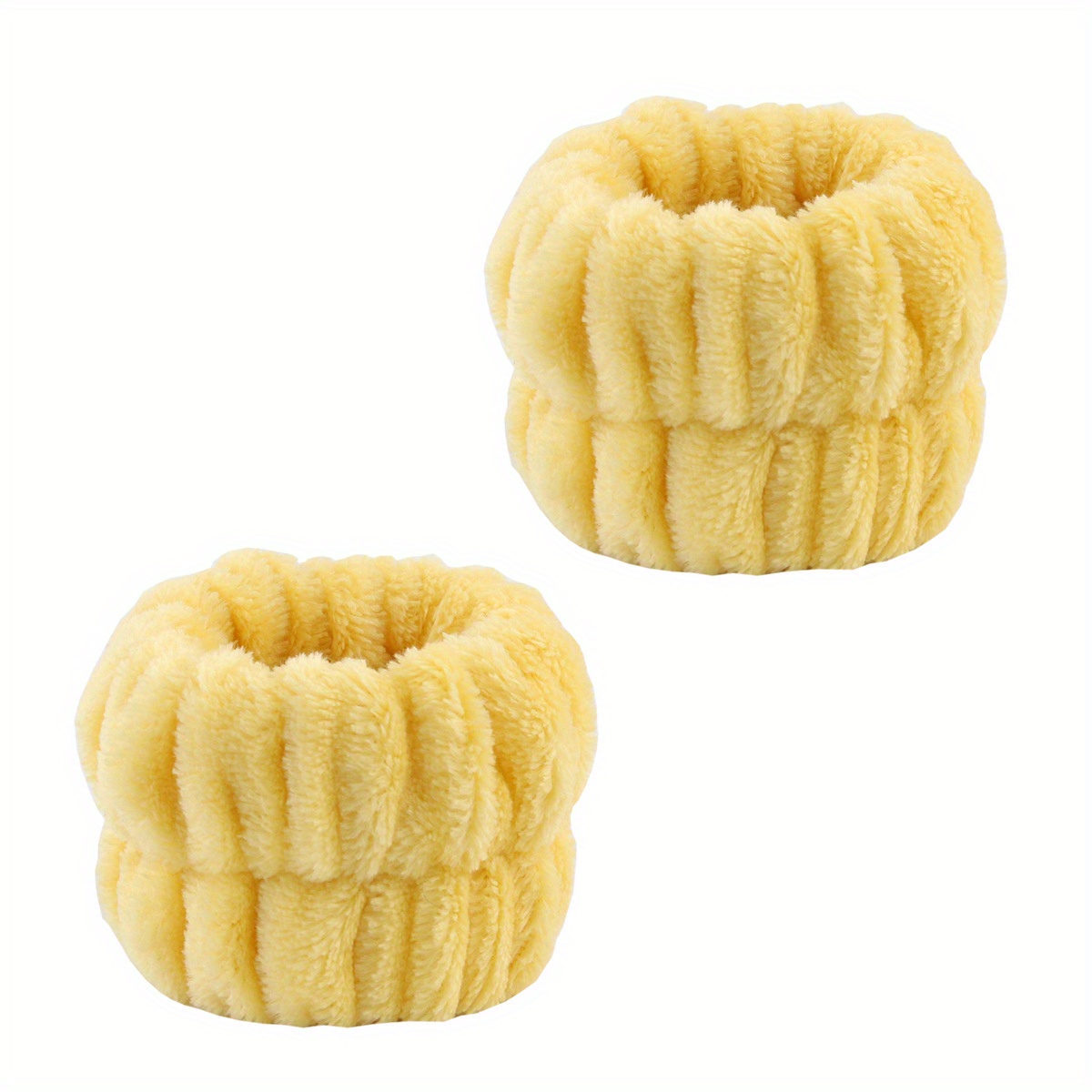 DULSPUE fascia capelli donna trucco,skincare,polsini spugna per skincare,fascia  skincare,prodotti skincare viso,Cinturino da polso in peluche con fascia  per capelli per il lavaggio del viso SPA (3pcs) : : Bellezza