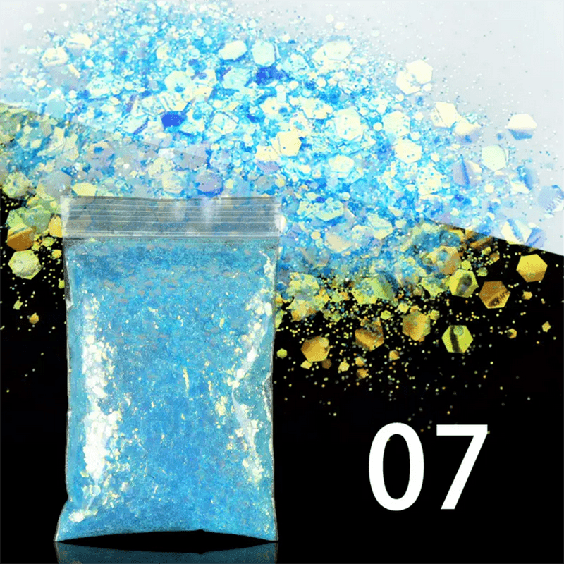 Cherjoury Color Change Fine Glitter for Resin,Resin Glitter Flakes  Sequins,Craft Glitter for Resin Crafts,Nail Art,Jewelry Making10 White to  Lavender