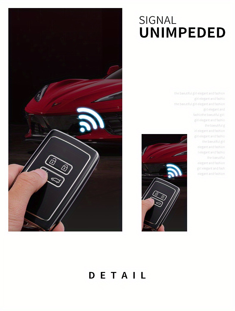 SHAOHAO Kompatibel mit Dacia Sandero 3 / Dacia Jogger / Stepway 3 2021-2023  TPU Silikon Autoschlüssel Schlüsselhülle Autofernbedienungen Schutzhülle
