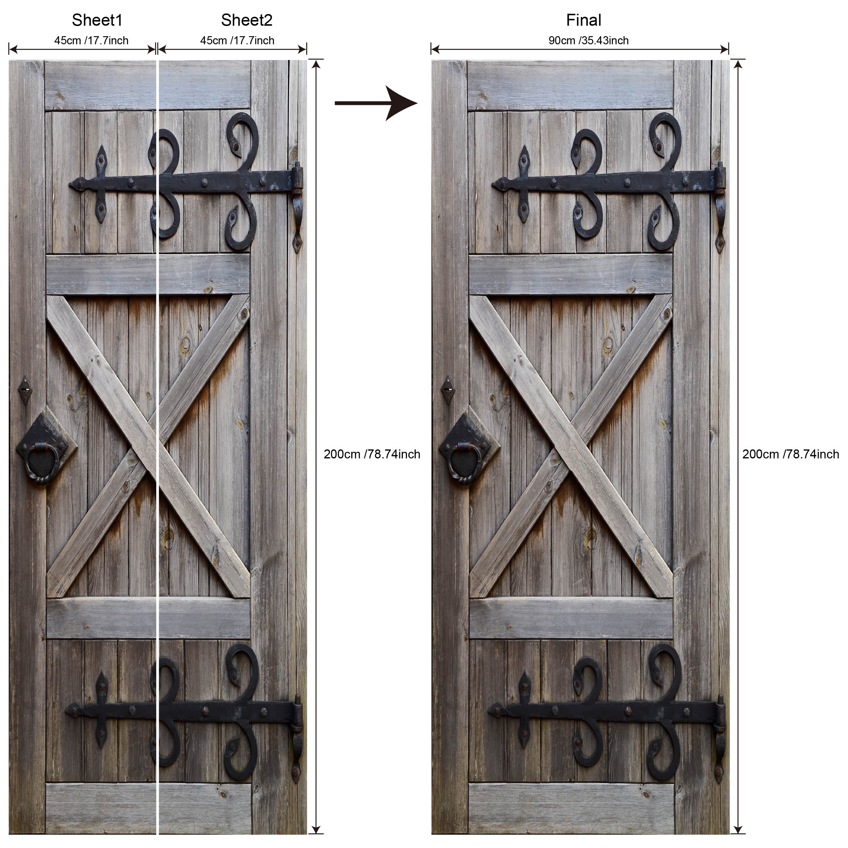 1pc Adesivo Porta In Legno Finto 30 31 * 78 74 Pollici - Temu Italy