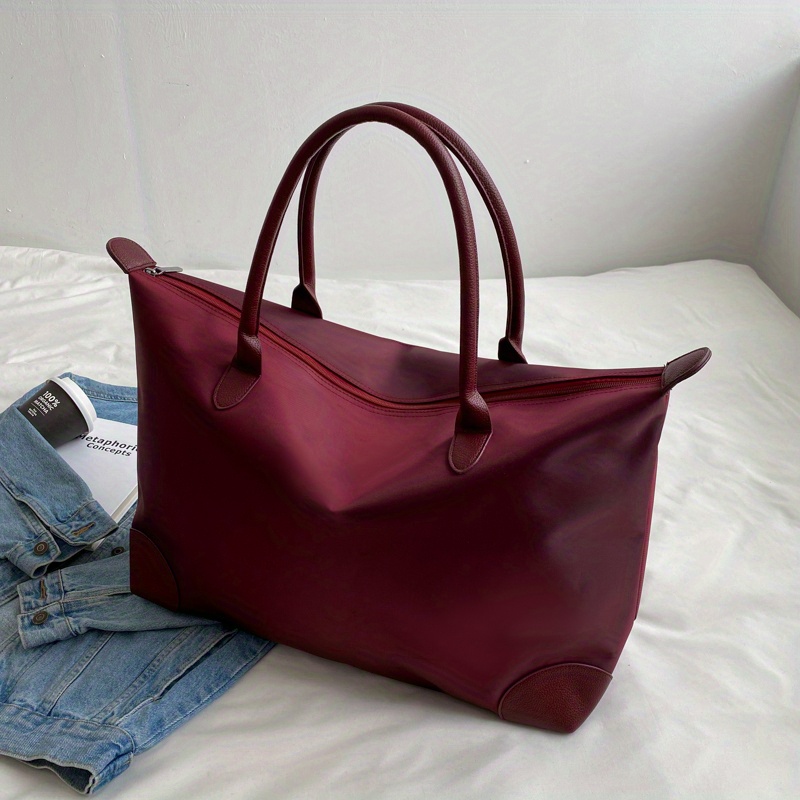 Large Capacity Colorblock Storage Shoulder Bag Duffle Bag