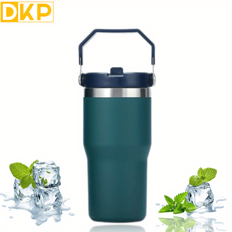 Dkp Large Capacity Water Bottle With Handle And Straw Lid - Temu