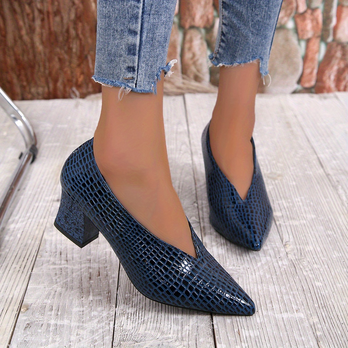 Faux clearance snakeskin pumps