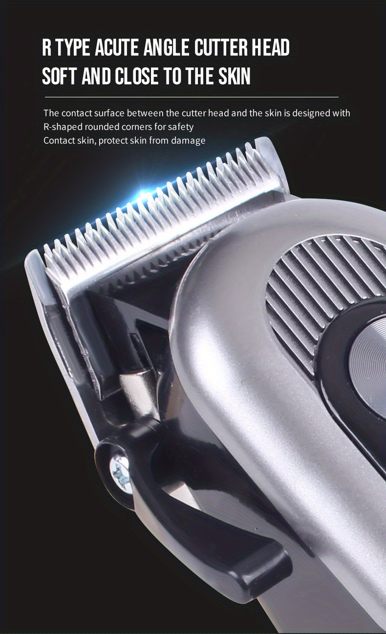 electric hair clipper retro oil head electric push shear professional hair clipper beard hair cutting machine details 4