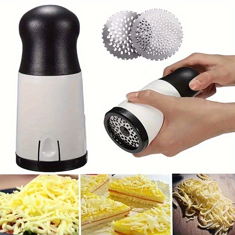 Cheese Shredder Grinder, Cheese Grater (includes Two Cutting Heads) Kitchen  Gadgets, Kitchen Supplies, Kitchen Tools - Temu